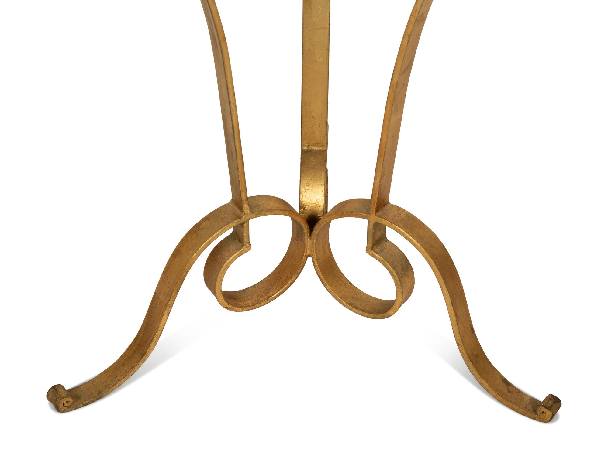 A Gilt Iron and Marble Side Table