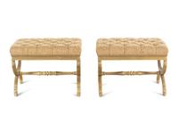 A Pair of Italian Louis XVI Style Painted Window Seats