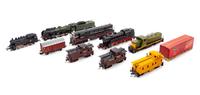 A Group of Polychrome Model Trains