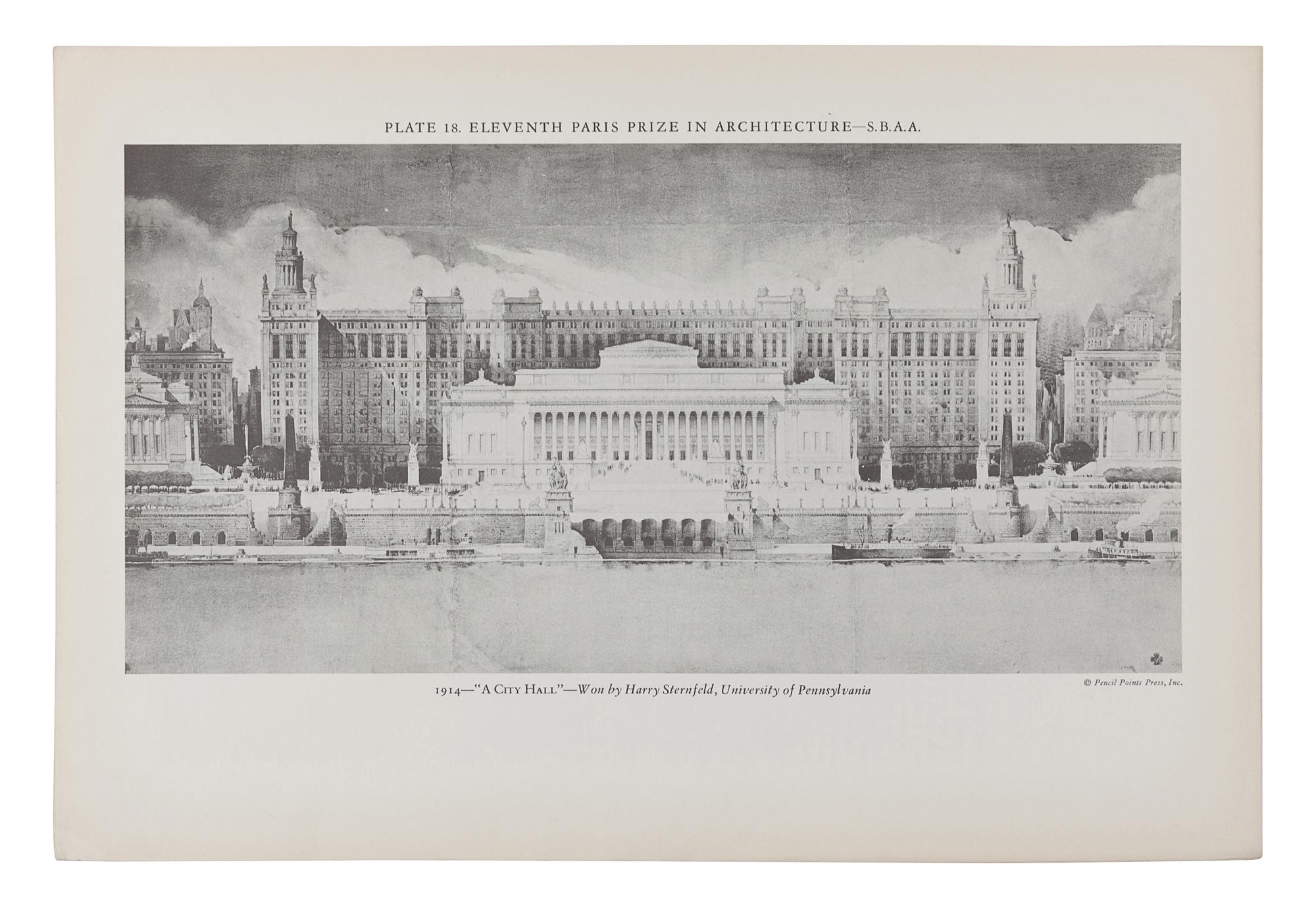 [ARCHITECTURE & DESIGN]. -- SOCIETY OF BEAUX-ARTS ARCHITECTS. Winning Designs 1904-1927. Paris Prize in Architecture. New York: Pencil Points Press, 1928.