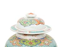 A Pair of Chinese Export Famille Rose Porcelain Covered Jars