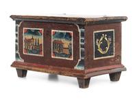 A Continental Painted Pine Blanket Chest
