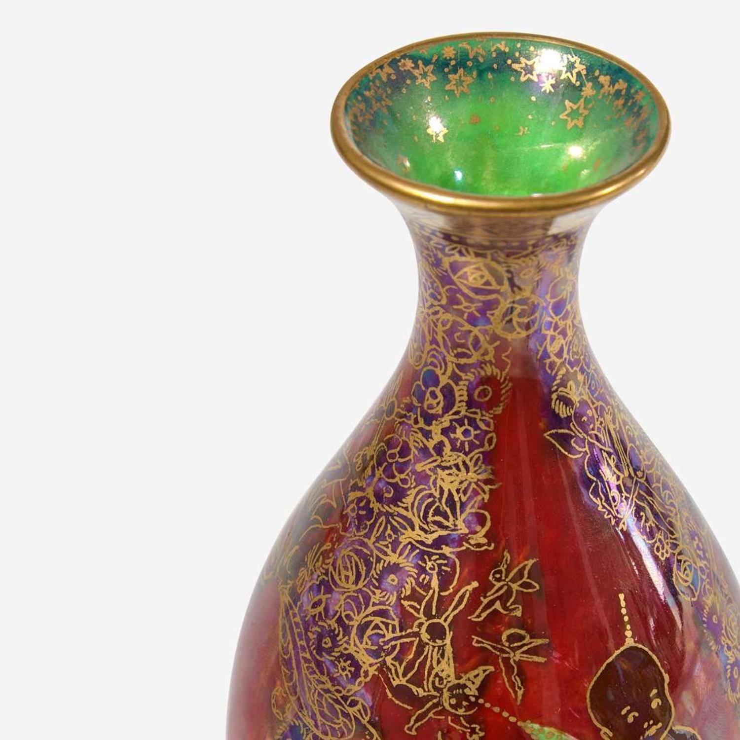 An Unusual Wedgwood Flame Fairyland Lustre Vase UK, circa 1925