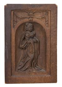 A Pair of Continental Carved Oak Panels 16 1/2 x 11 inches. — 19TH CENTURY