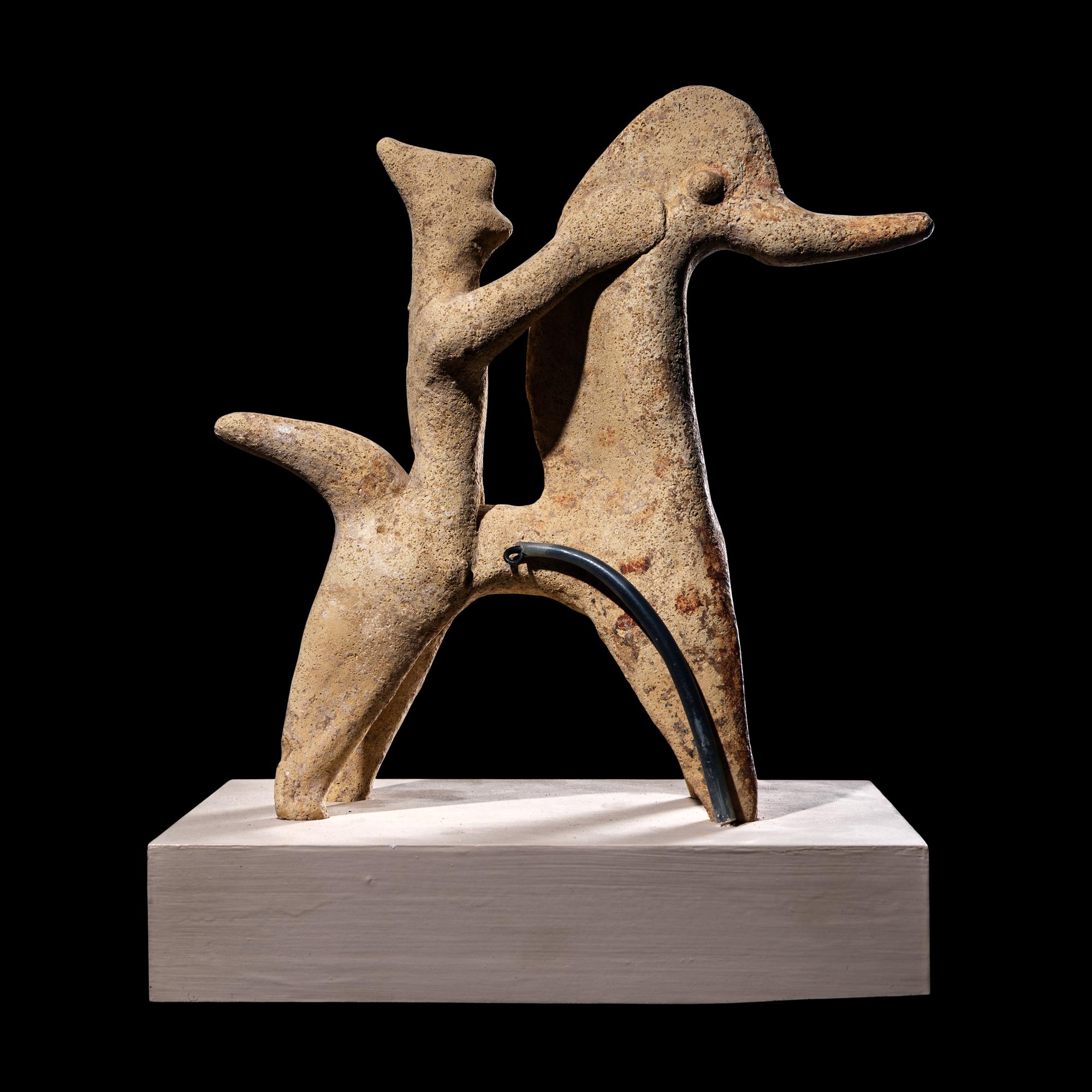 A Boeotian Terracotta Horse and Rider