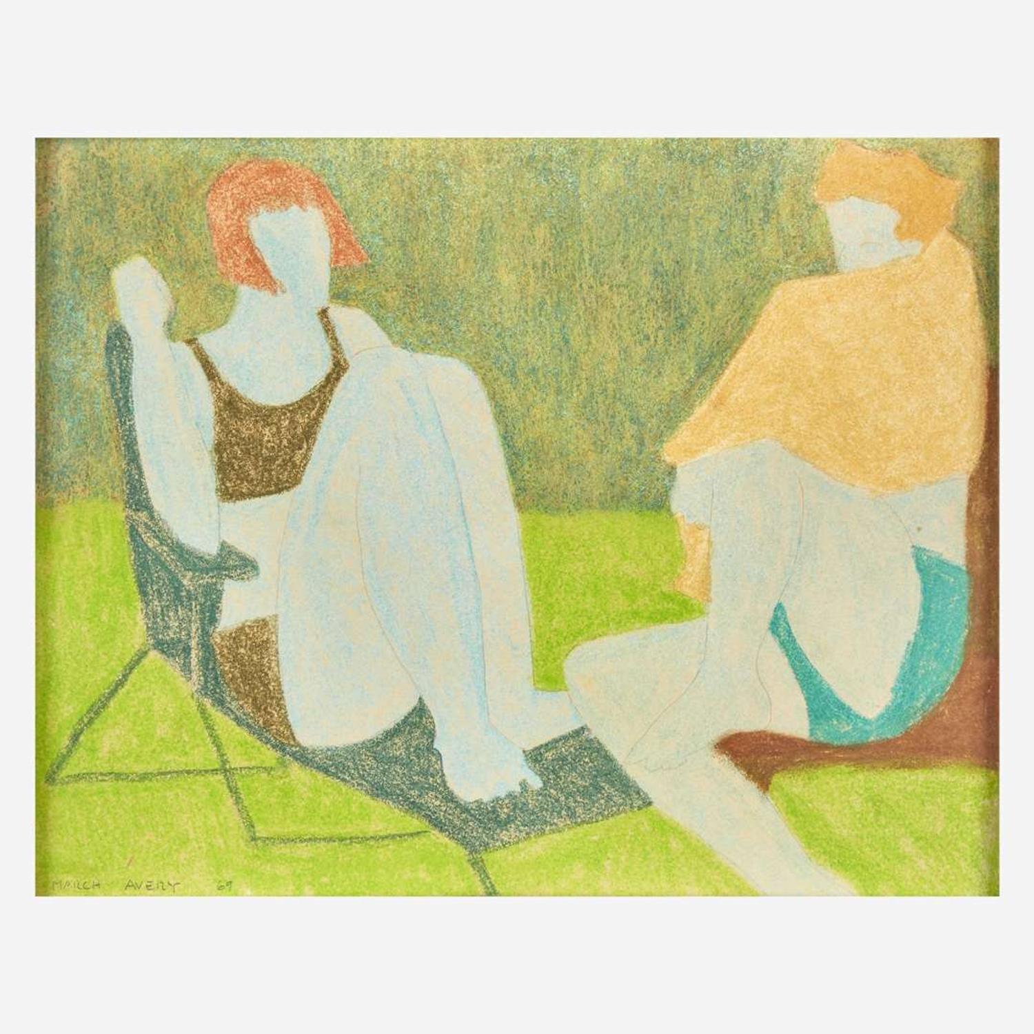 March Avery (American, B. 1932) Summer Conversation