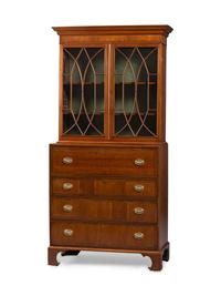 A Federal Inlaid and Figured Cherrywood Cabinet