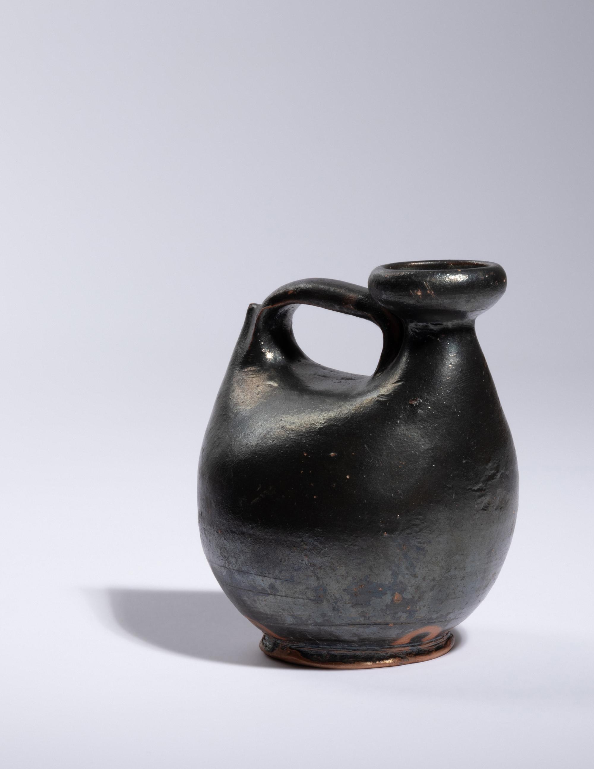 Two South Italian Black-Glazed Vessels