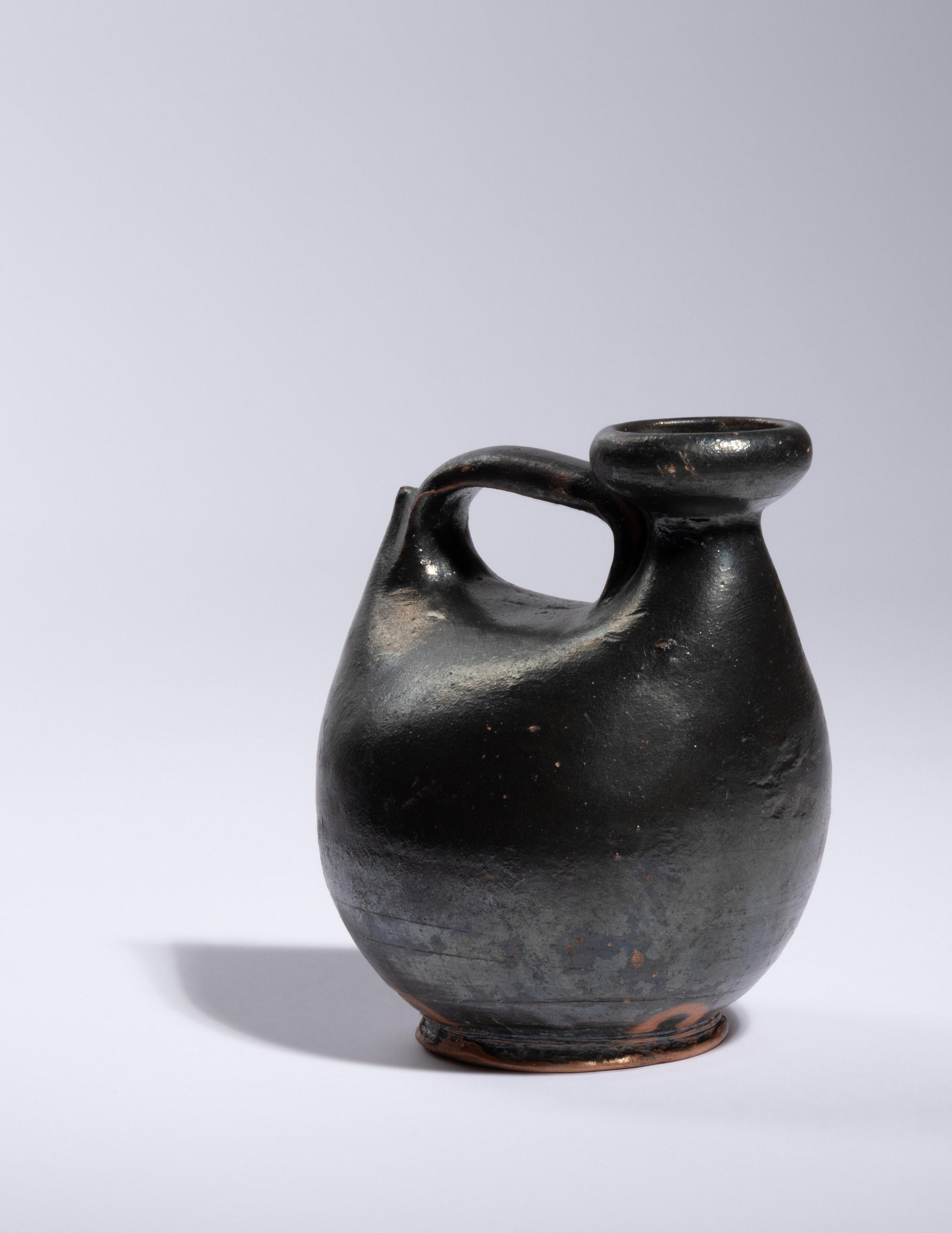 Two South Italian Black-Glazed Vessels