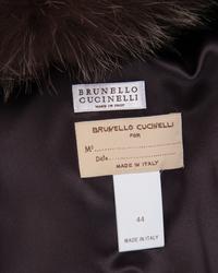 Brunello Cucinelli Fur Trimmed Leather Jacket