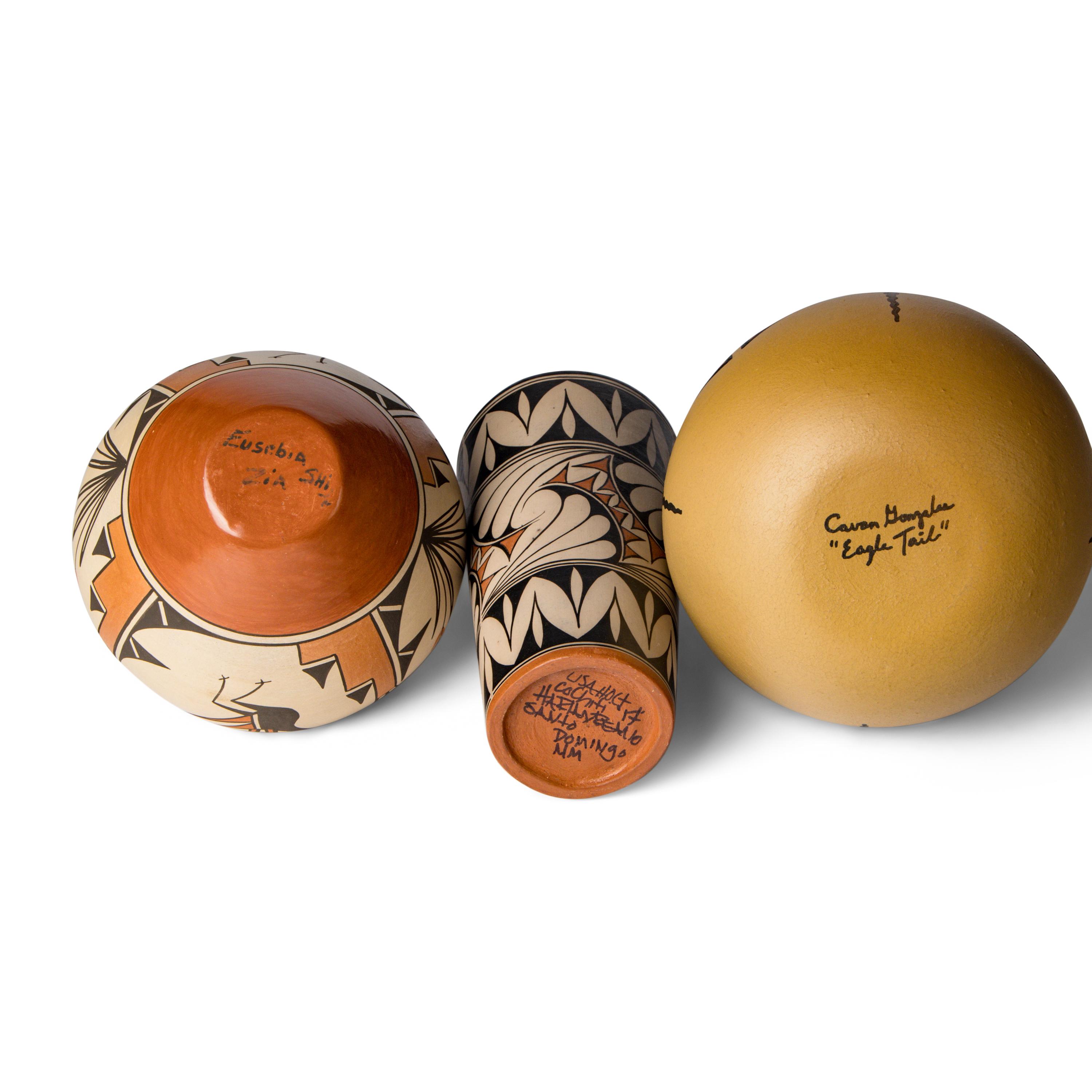 Pueblo Polychrome Pottery Jars