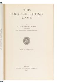 NEWTON, Alfred Edward (1863-1940). A group of 3 works, comprising: