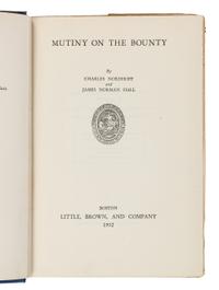 NORDHOFF, Charles (18878-1947), and James Norman HALL (1887-1951). Mutiny on the Bounty . Boston: Little, Brown, and Company, 1932.