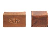 Two English Mahogany Tea Caddies