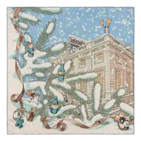Hermès, Three Silk Scarves, Two Winter-Themed