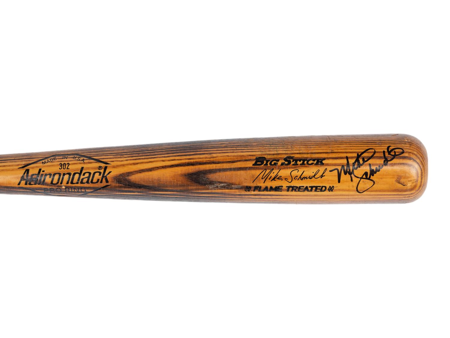 An Impressive Mike Schmidt 1982 Game Used and Signed Adirondack Bat (MEARS A9),