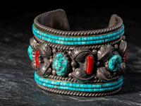 Navajo Silver Men's Cuff Bracelet, ex. R.C. Gorman