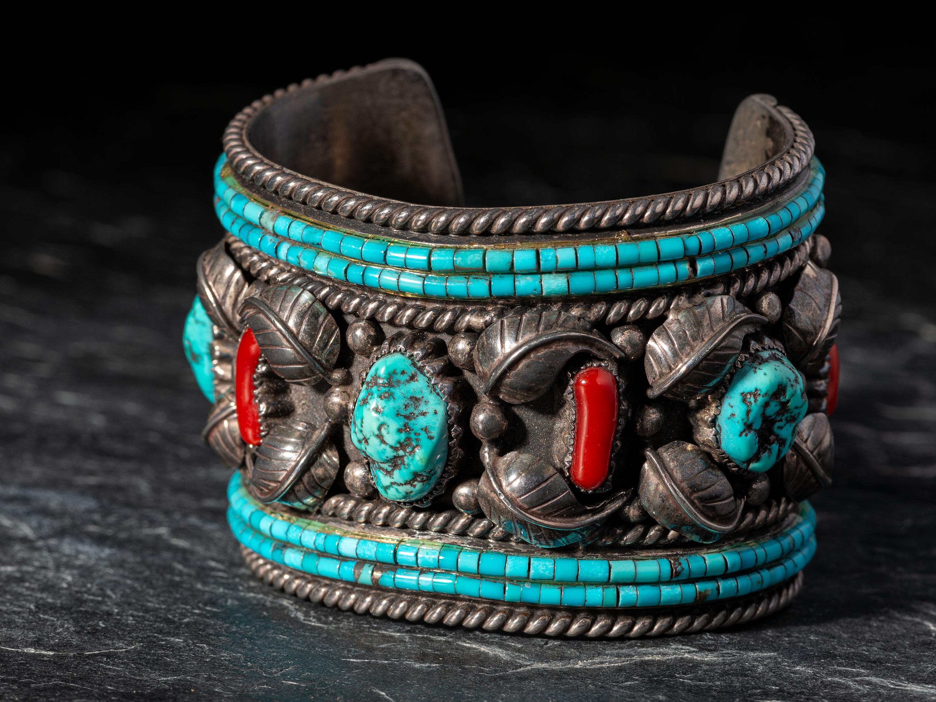 Navajo Silver Men's Cuff Bracelet, ex. R.C. Gorman