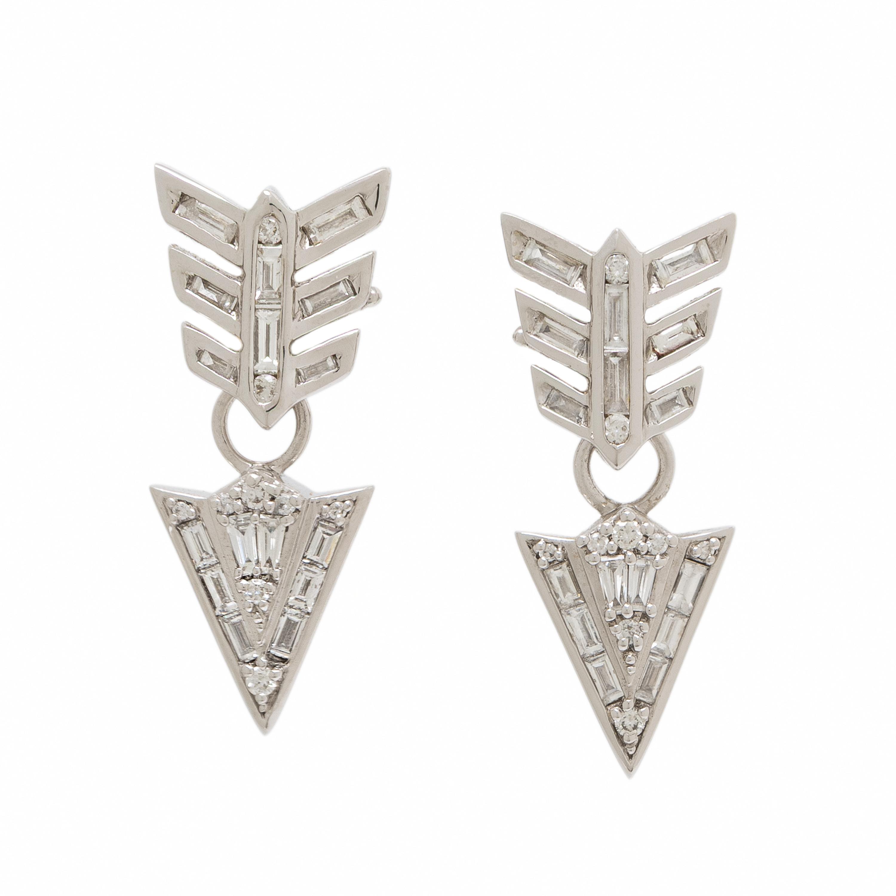 Annoushka, 'Flight Arrow', White Gold and Diamond Convertible Earrings