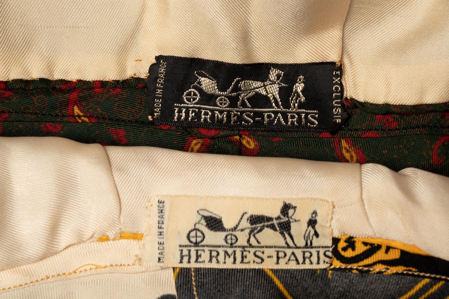 Two Hermès Head Wraps, 1960s