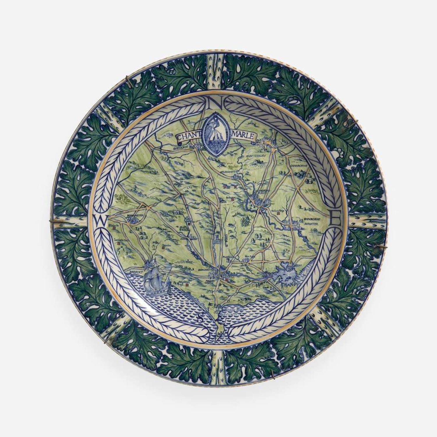 A Large Wedgwood Alfred Powell (1865-1960) Decorated Queensware Charger UK, circa 1920