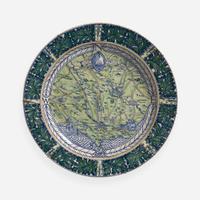 A Large Wedgwood Alfred Powell (1865-1960) Decorated Queensware Charger UK, circa 1920
