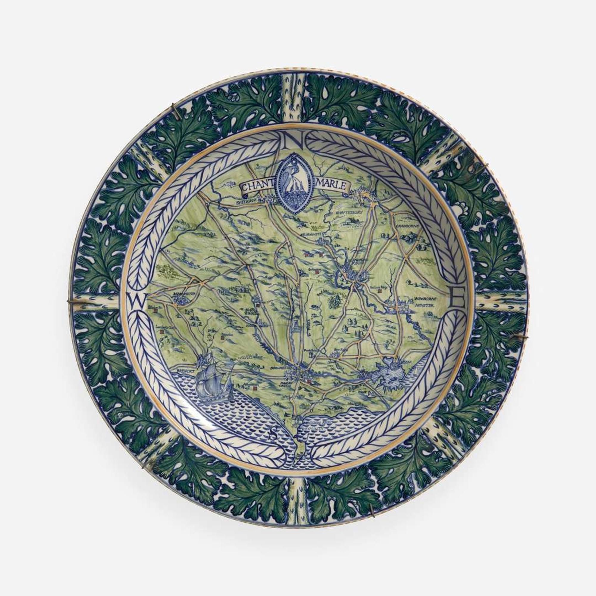 A Large Wedgwood Alfred Powell (1865-1960) Decorated Queensware Charger UK, circa 1920