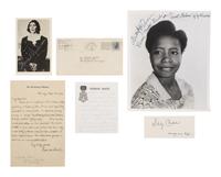 [AUTOGRAPHS]. Autographs of pioneering 20th-century African American figures, including ANDERSON, POWELL, CHISHOLM, KING, and more.