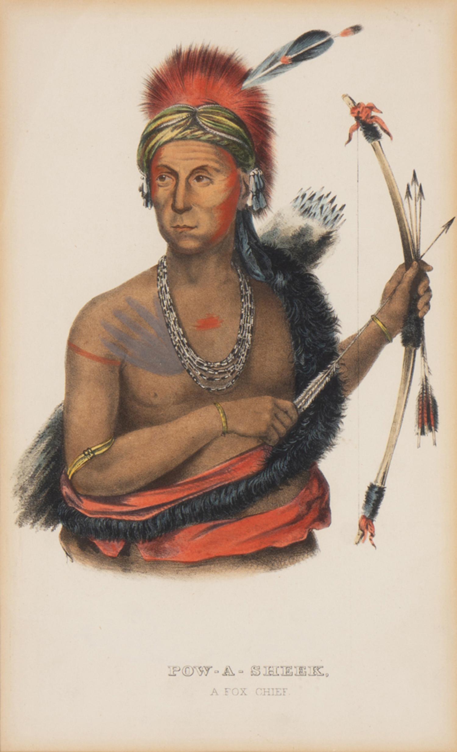 A Group of Five McKenney & Hall and George Catlin Prints
