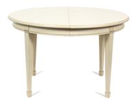 A Gustavian Style Painted Dining Table Height 29 1/2 x diameter closed 46 1/2 inches. — K.A. ROOS, HELSINGBORG, 20TH CENTURY