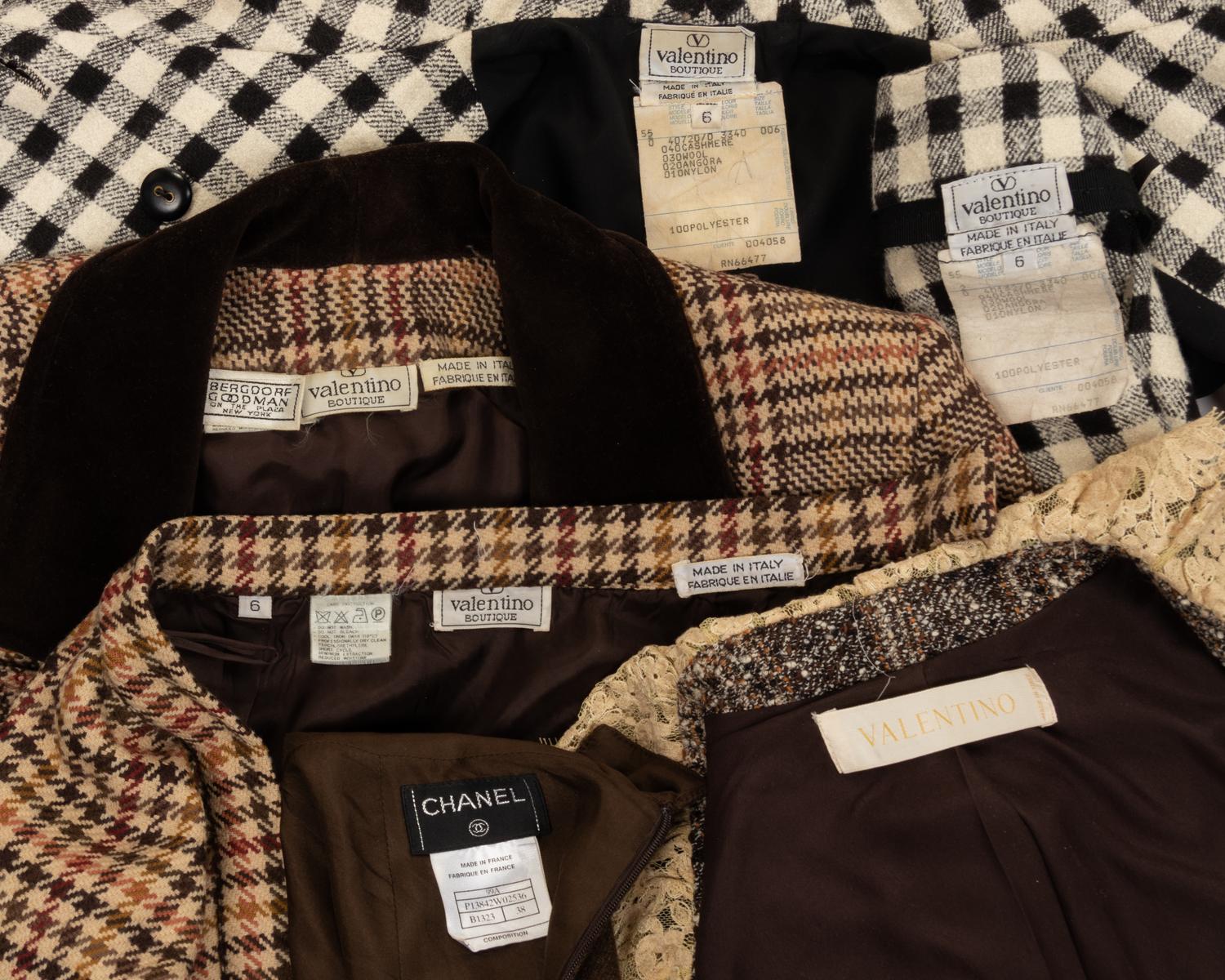 Three Designer Skirt Ensembles: Valentino, Chanel, 1980-2000s
