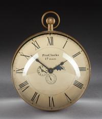 An English Bronze Mounted Rock Crystal Mantel Clock Height 6 1/2 x diameter 5 1/2 inches.