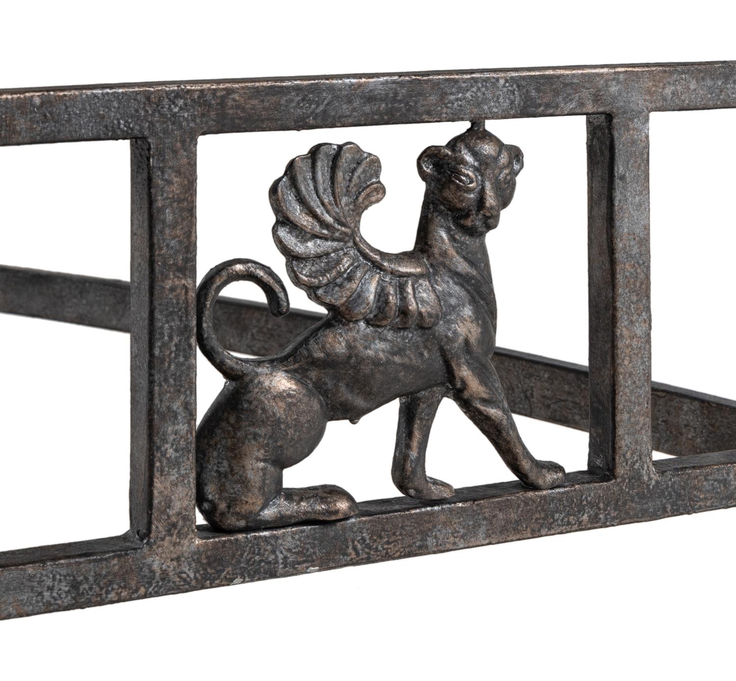 A Contemporary Patinated Metal Bench