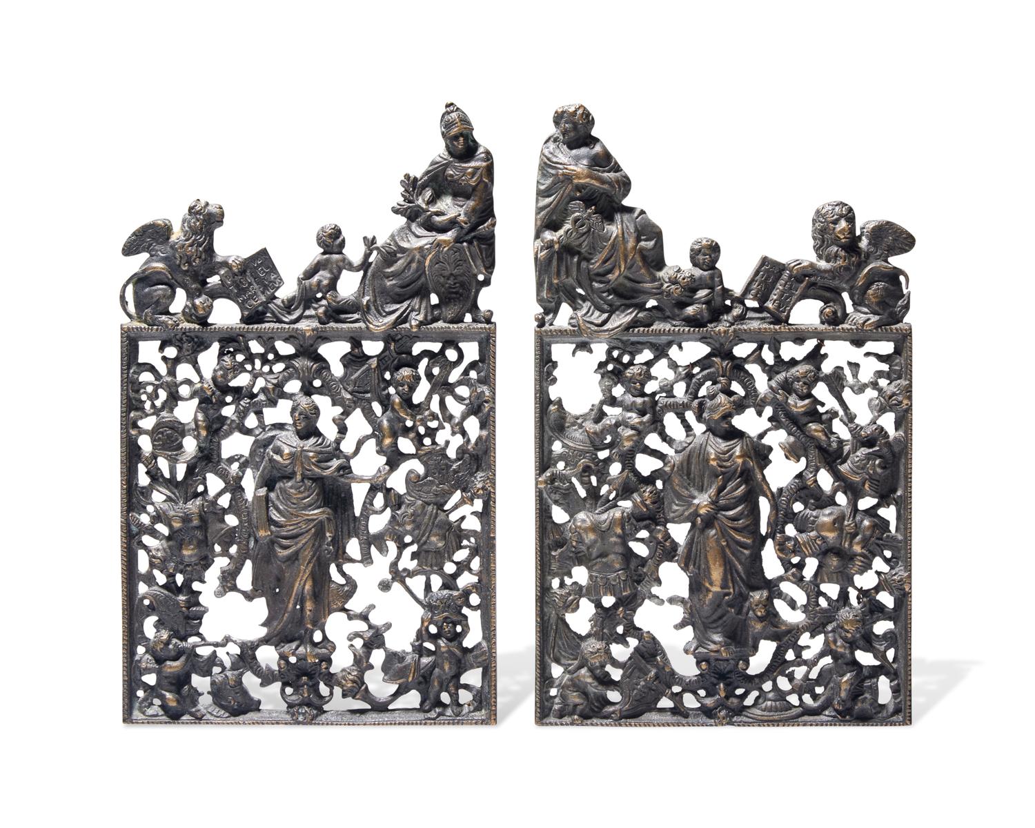 A Pair of Italian Bronze Bas Relief Plaques, Probably 17th / 18th Century