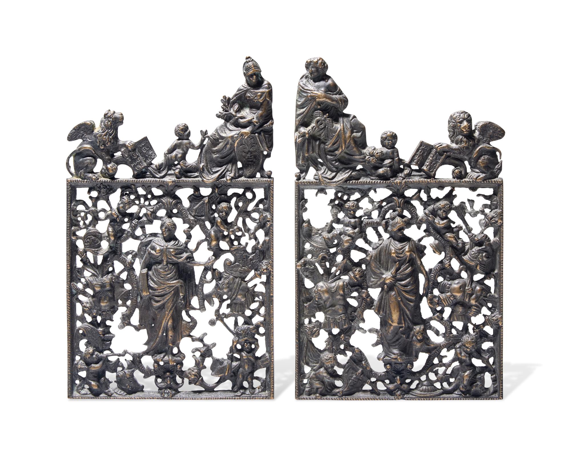 A Pair of Italian Bronze Bas Relief Plaques, Probably 17th / 18th Century