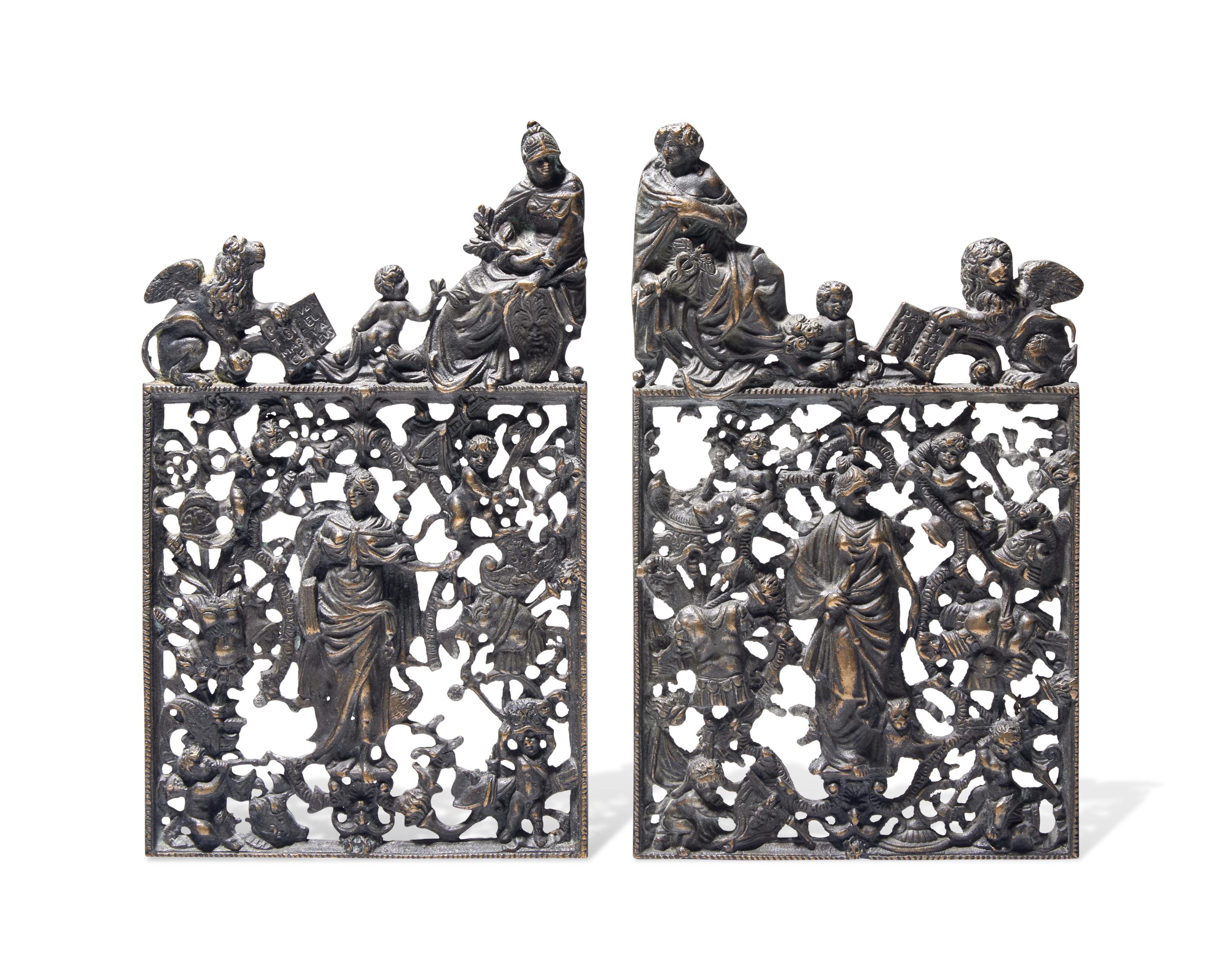 A Pair of Italian Bronze Bas Relief Plaques, Probably 17th / 18th Century