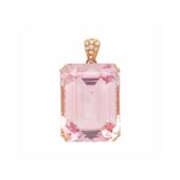 MORGANITE AND DIAMOND PENDANT