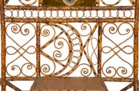 A Victorian Gilt Metal-Mounted Bamboo and Rattan Hall Stand