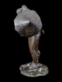 A Japanese Bronze Okimono of A Lady