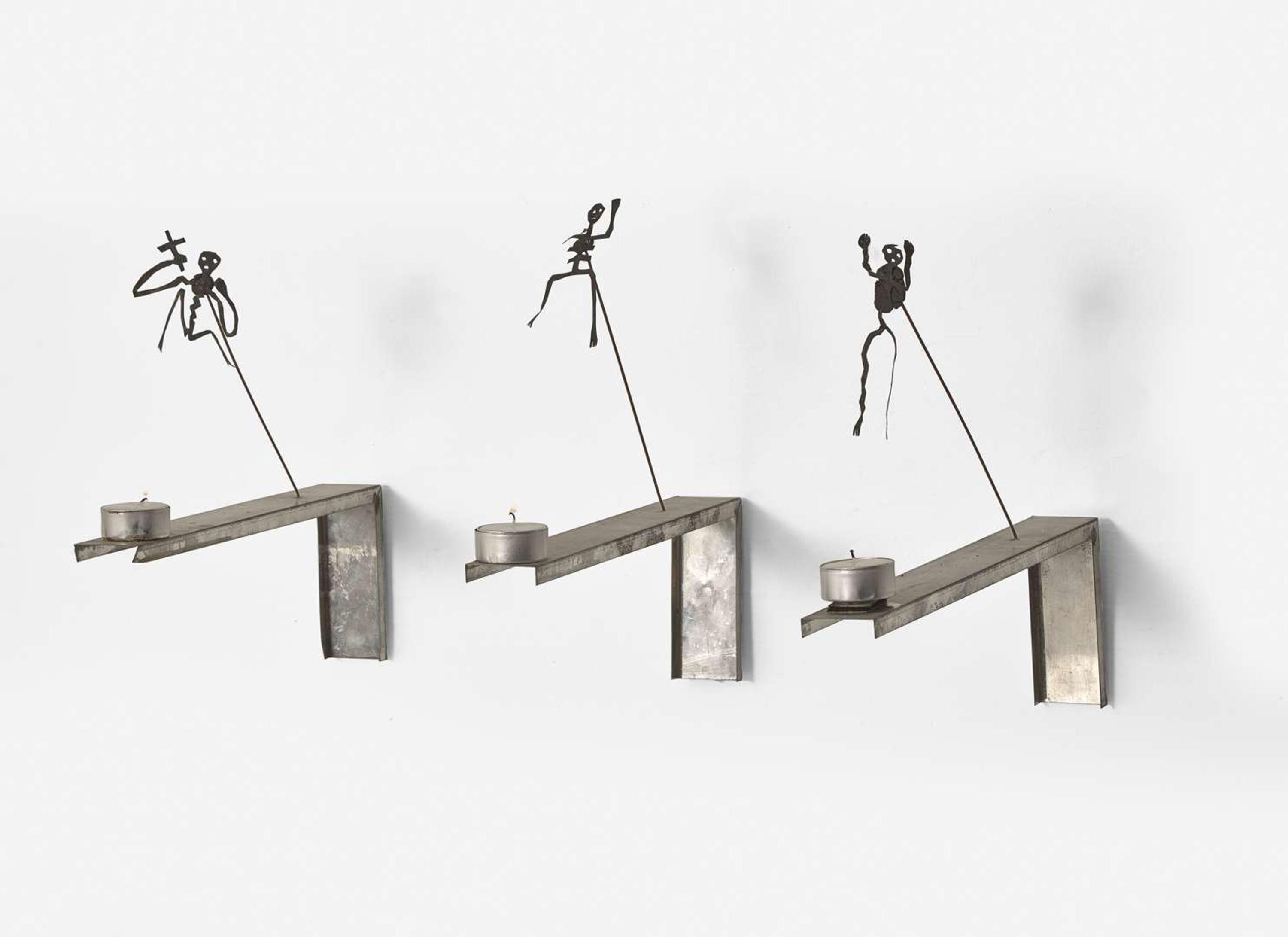 Christian Boltanski (French, 1944-2021), Les Bougies (Shadows from the Lesson of Darkness, Set B) Set of Three