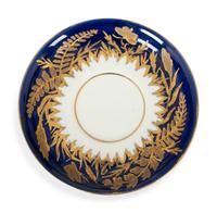A Set of Six Burslem Porcelain Butterfly and Foliage Cups and Saucers — LATE 19TH CENTURY