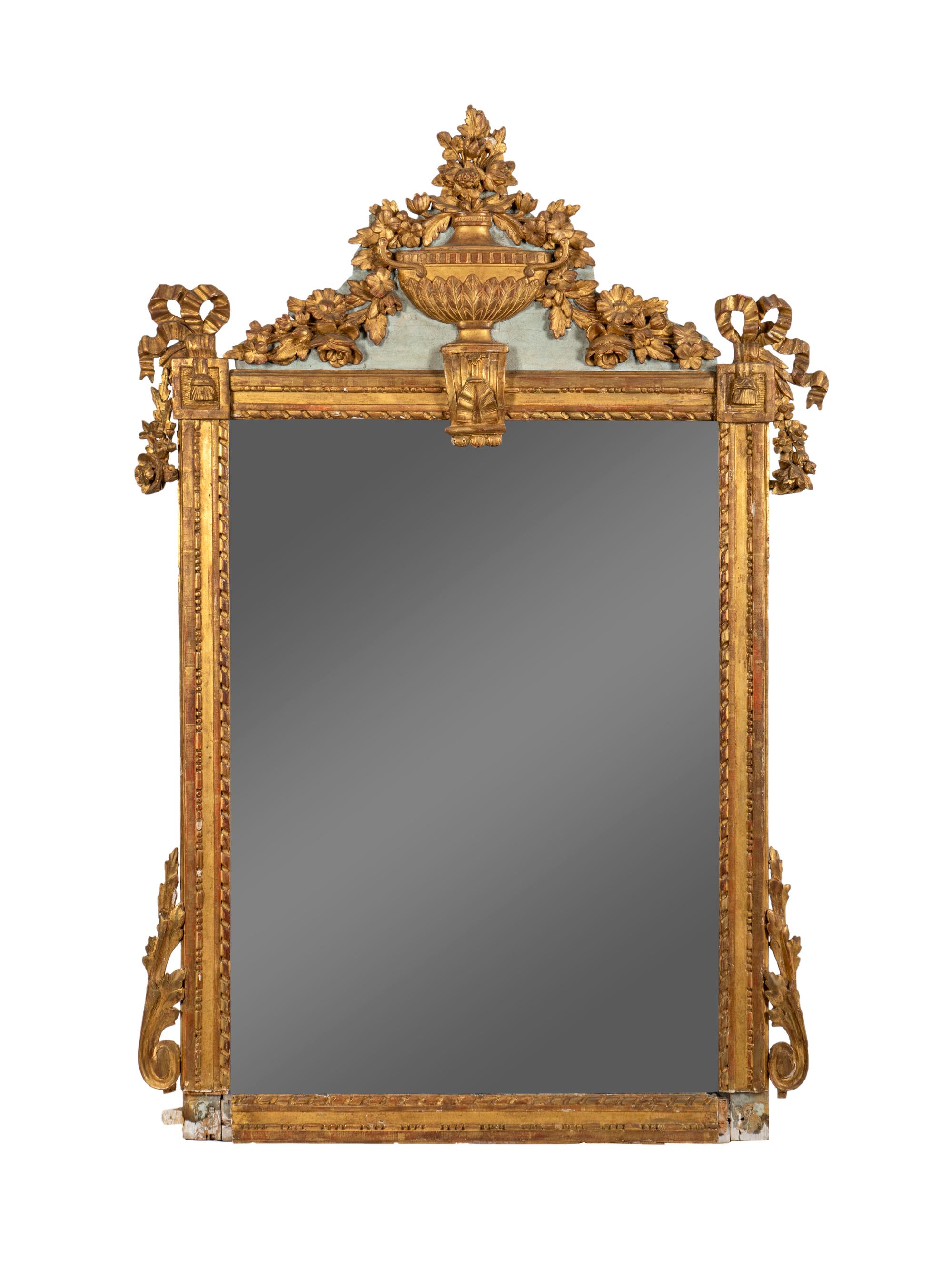 A Louis XVI Style Giltwood Mirror — 19TH CENTURY