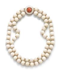 TRIANON, CORAL BEAD NECKLACE