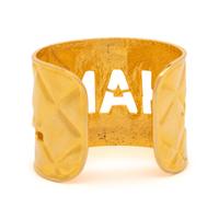 Chanel, Quilted Logo Cuff Bracelet