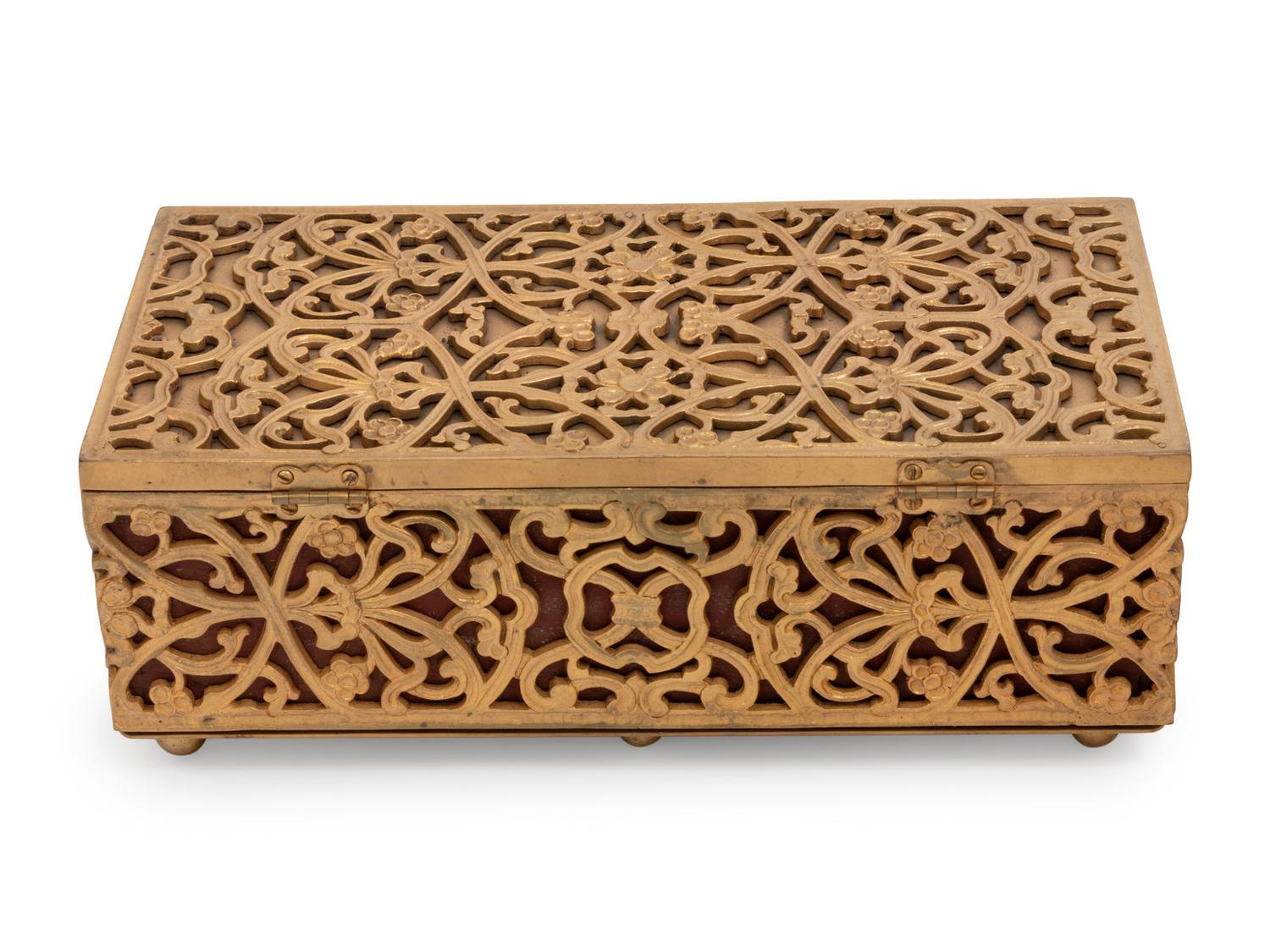 A French Gilt Bronze Table Casket