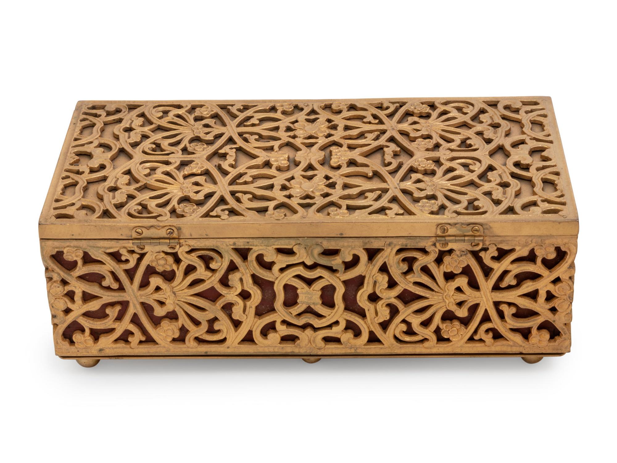 A French Gilt Bronze Table Casket