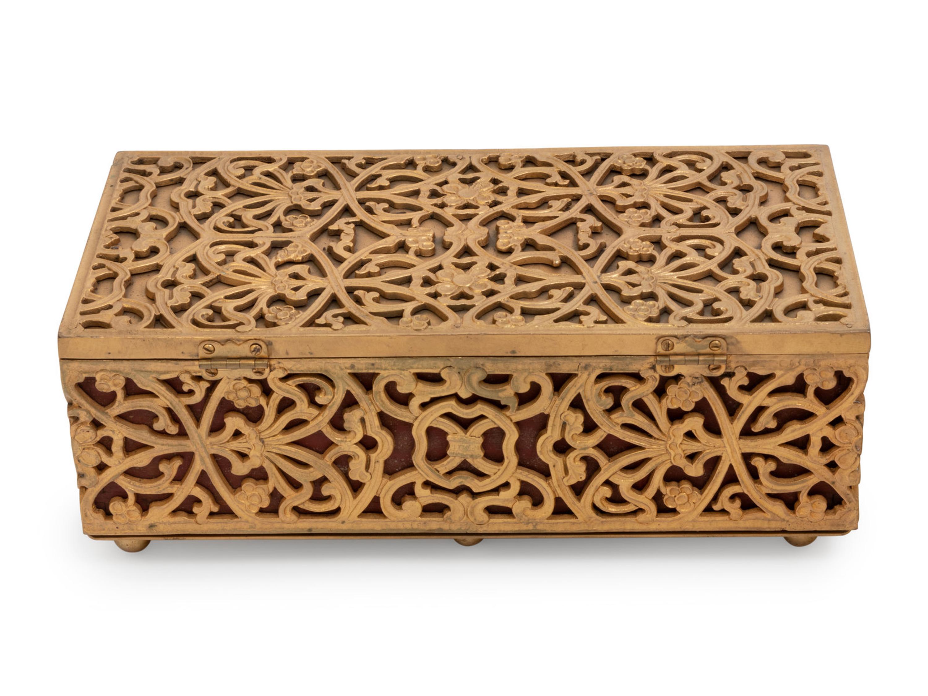 A French Gilt Bronze Table Casket