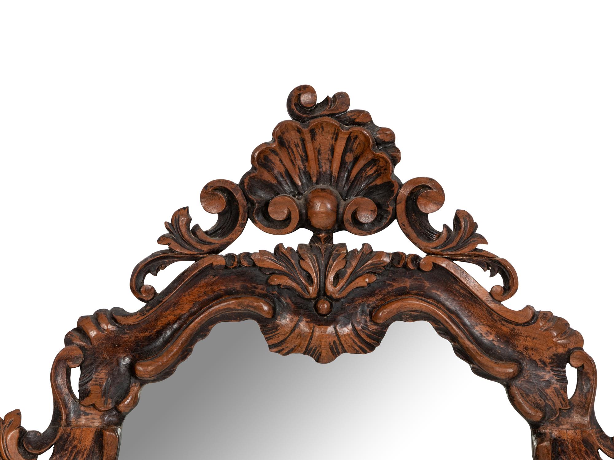 An Italian Baroque Style Console Table and Mirror