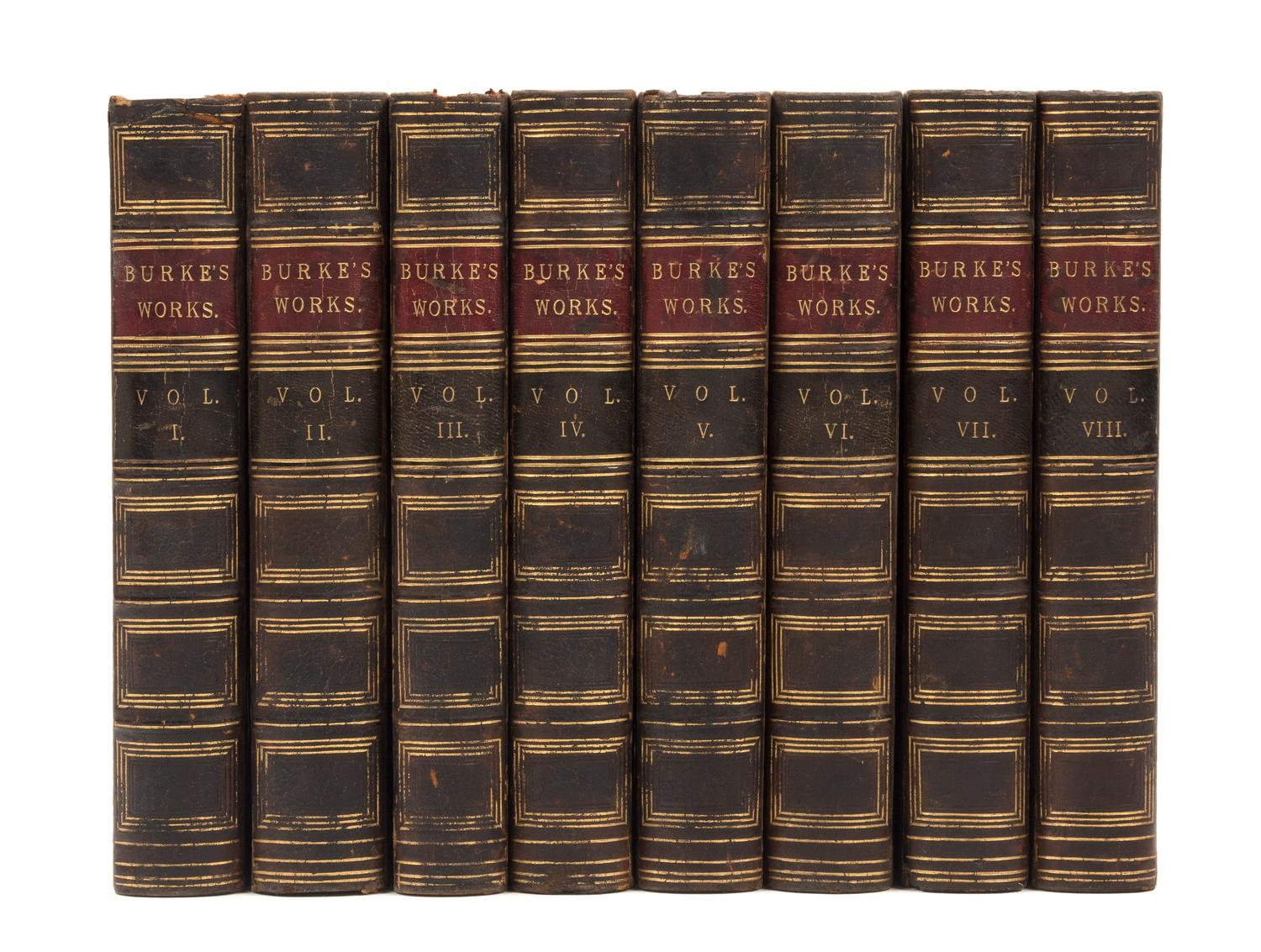 BURKE, Edmund (1729-1797). Works. London: Francis & John Rivington, 1852. 8 volumes.