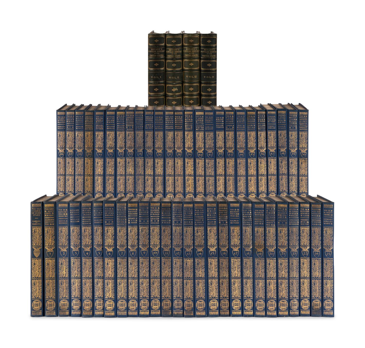 [FINE BINDINGS]. JOHNSON, Allen, editor. The Chronicles of America Series . New Haven et al: Yale University Press et al, 1919-1921.